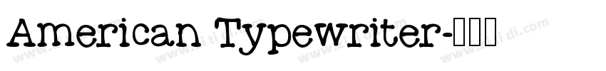 American Typewriter字体转换
